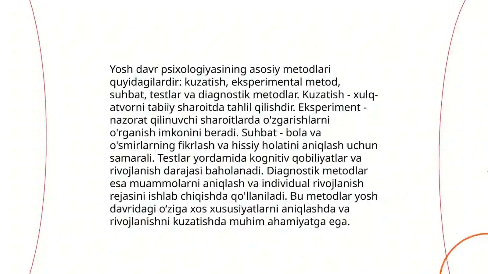 Yosh davr psixologiyasining predmeti 4