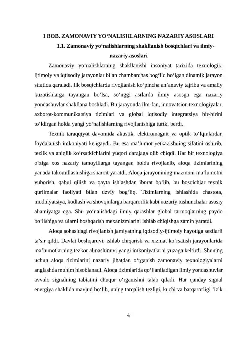 Global va mahalliy miqyosda zamonaviy yo‘nalishlarning rivojlanish ko‘rsatkichlari 4