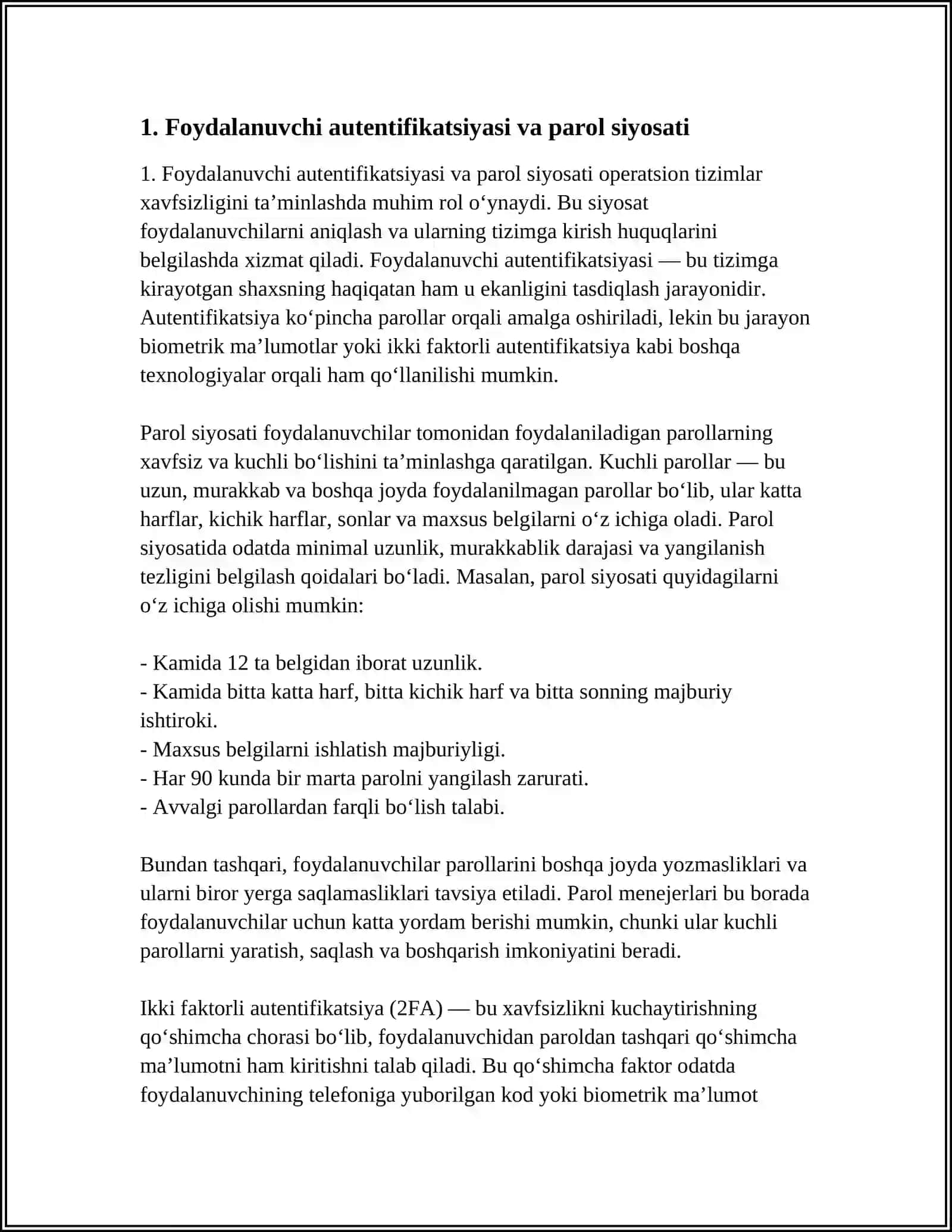 OPERATSION TIZIMLARNING XAVFSIZLIK SIYOSATI VA FOYDALANUVCHI HUQUQLARI 4