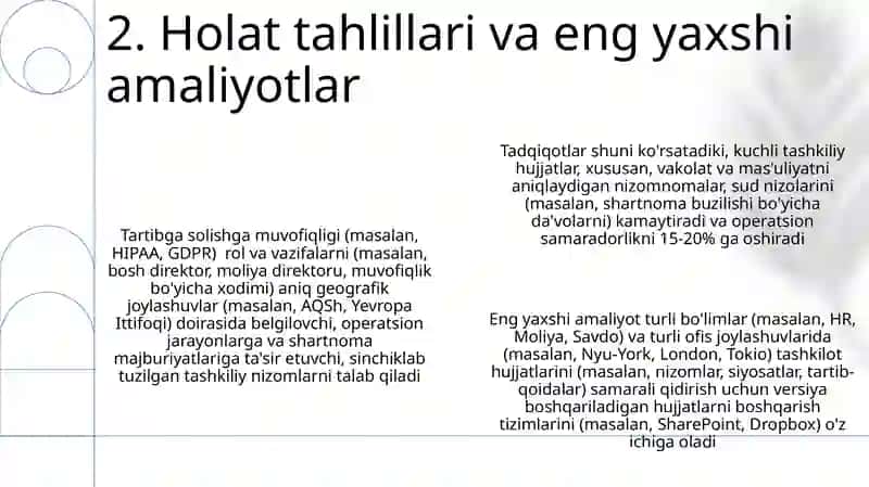 Tashkiliy hujjatlar.Nizom, ustav, shartnoma 4
