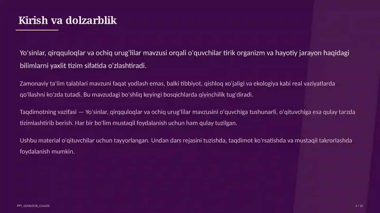 Yo'sinlar, qirqquloqlar va ochiq urug'lilar (6-sinf) 4
