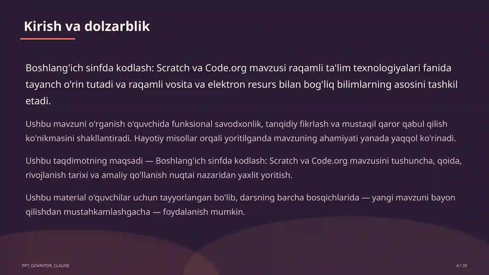 Boshlang'ich sinfda kodlash: Scratch va Code.org 4