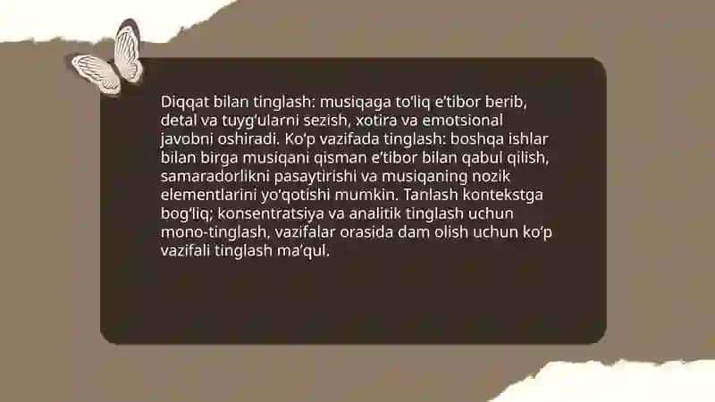 Musiqa tinglash uslubi 4