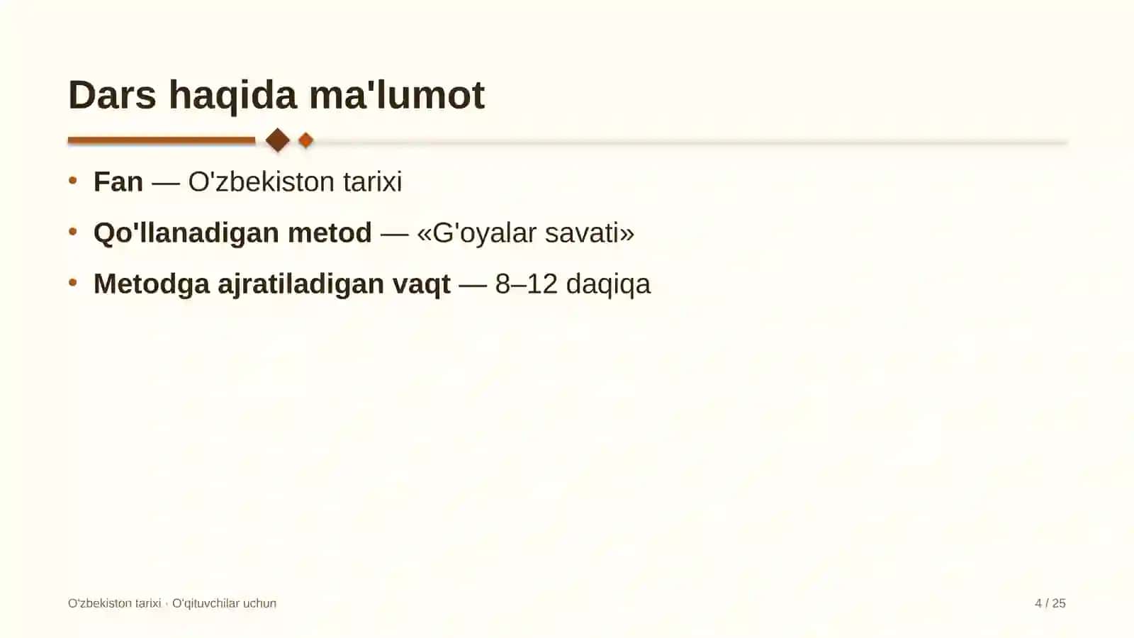 o'zbekiston tarixi darslarida g'oyalar savati metodidan foydalanish 4038 4