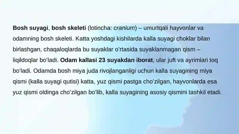 Kalla suyaklarining  rentgenanatomiyasi Kallaning jinsiy va shaxsiy tafovutlari 4