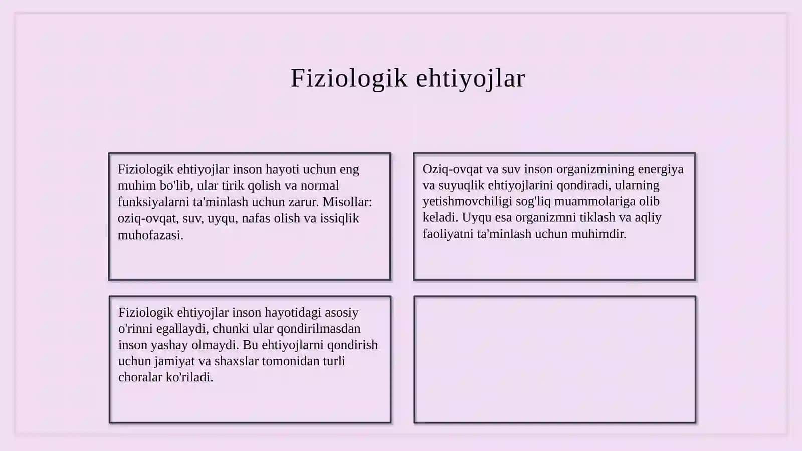 Ehtiyoj turlari 4