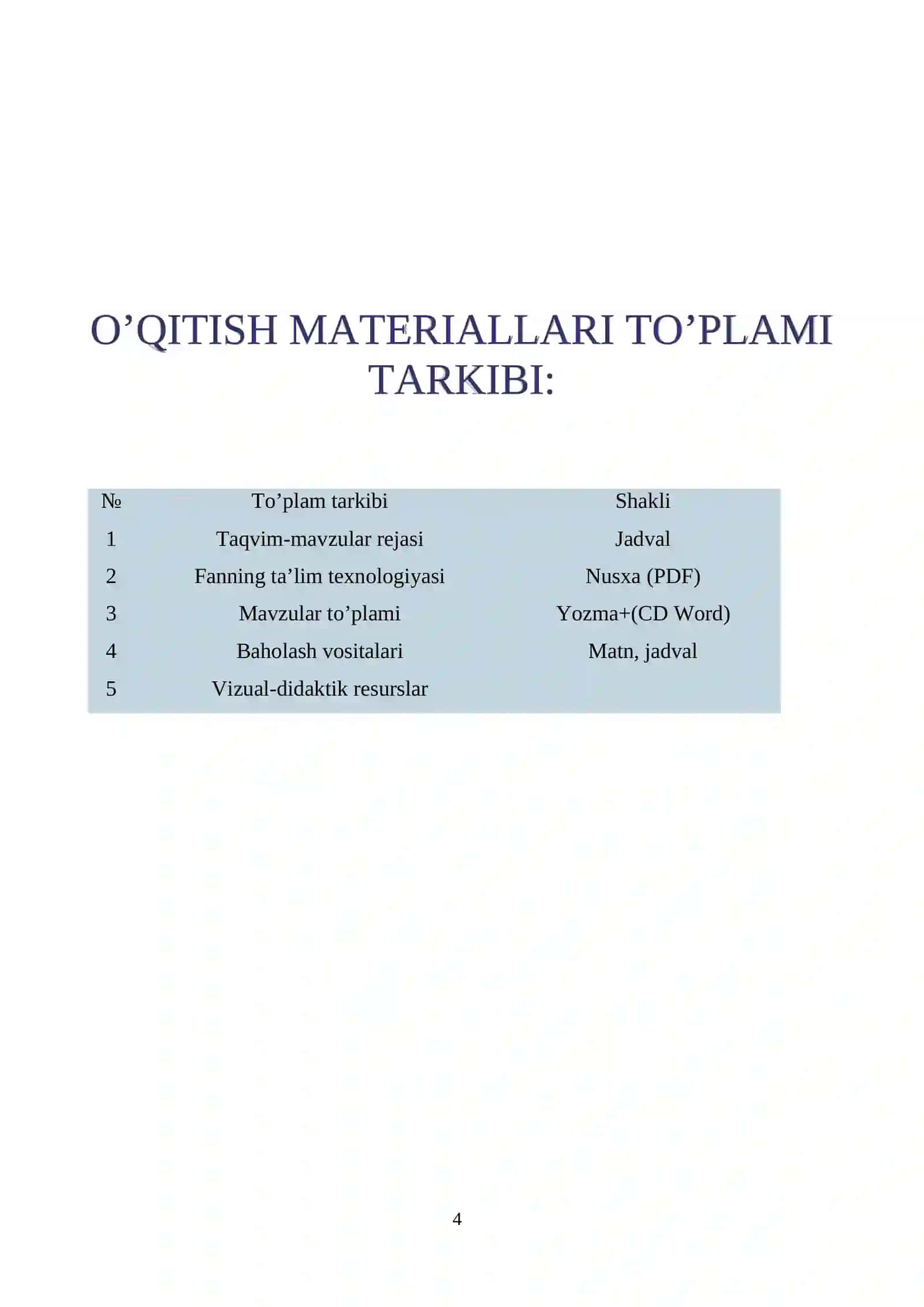 Shaxsiy kompyuterlar, serverlar, pereferiya uskunalarining apparat ta'minotiga xizmat ko'rsatish fanidan fanidan o'qitish materiallari 4