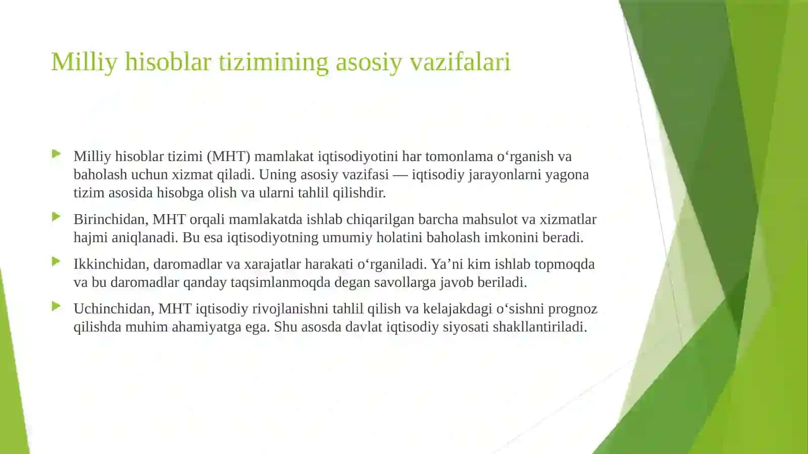 Yalpi Ichki Mahsulot Ko`rsatkich 4