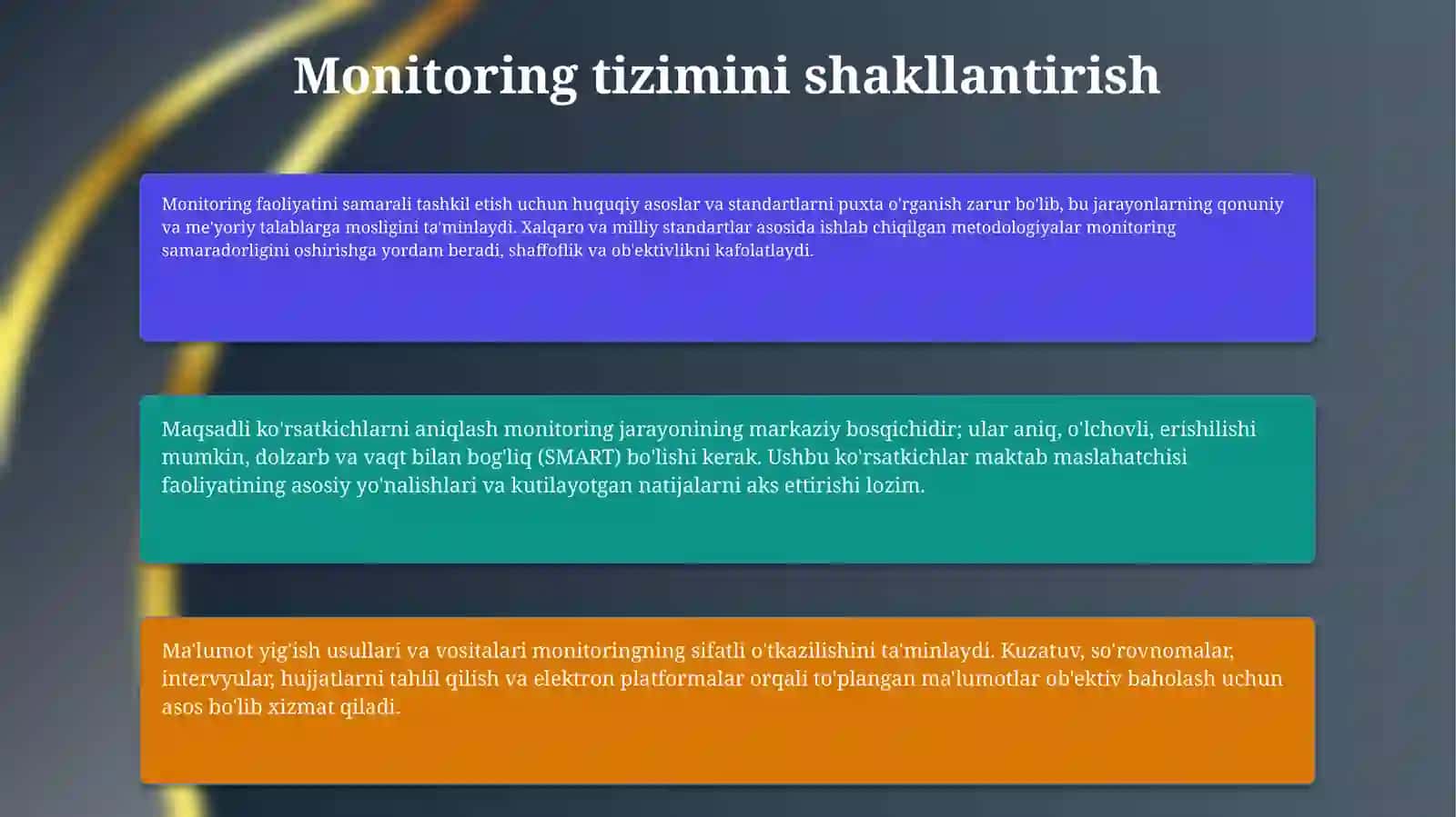 Maktab maslahatchisi faoliyatini monitoring va tahlil qilish yo'llari 4