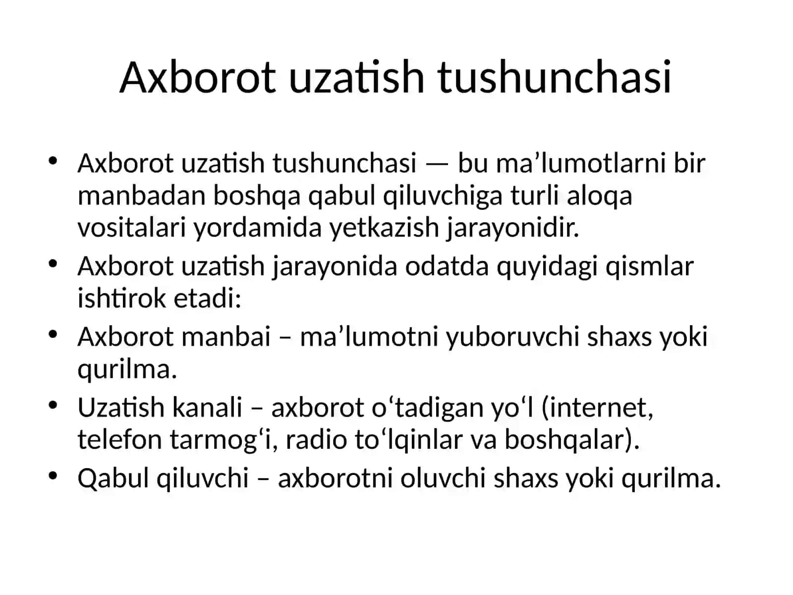 Shahrisabz oziq ovqat muhandisligi DOʻET yoʻnalishi 709- Yoʻldosheva Maftunaning Qishloq xoʻjaligidagi axborot kommunikatsiya texnologiyalari fanidan tagʻdimot ishisi 4