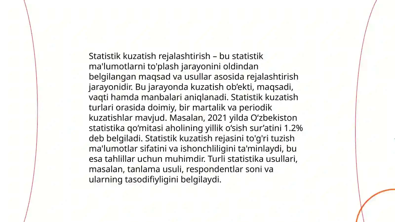 Statistik kuzatish uslubiyati 4