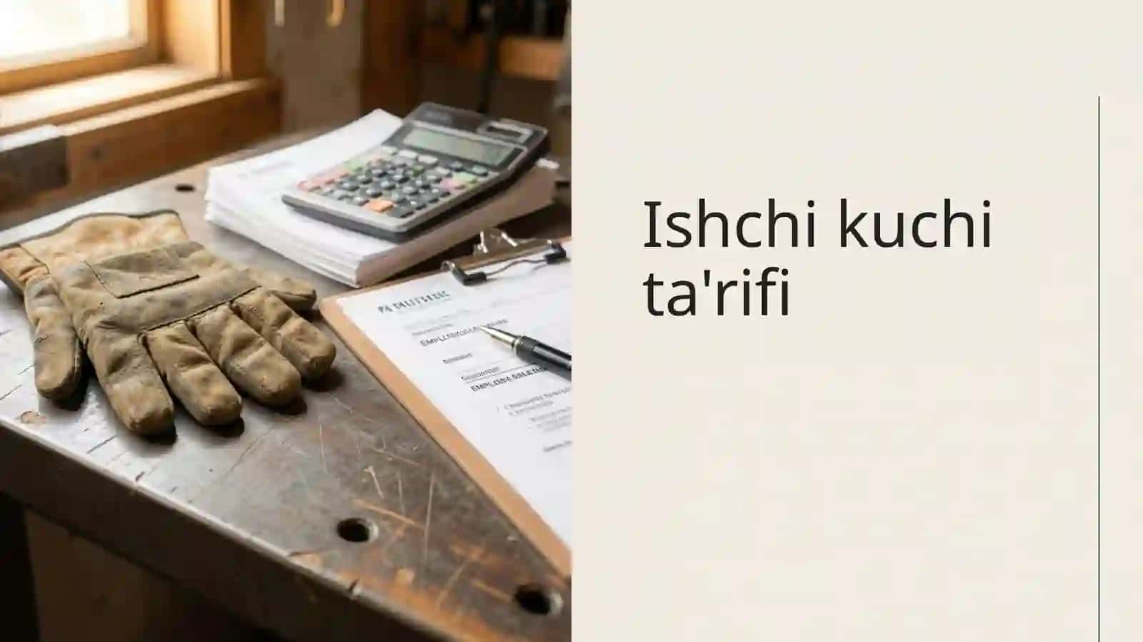 Iqtisodiyot nazariyasi fanidan ISHCHI KUCHU mavzusi uchun prezintatsiya 4