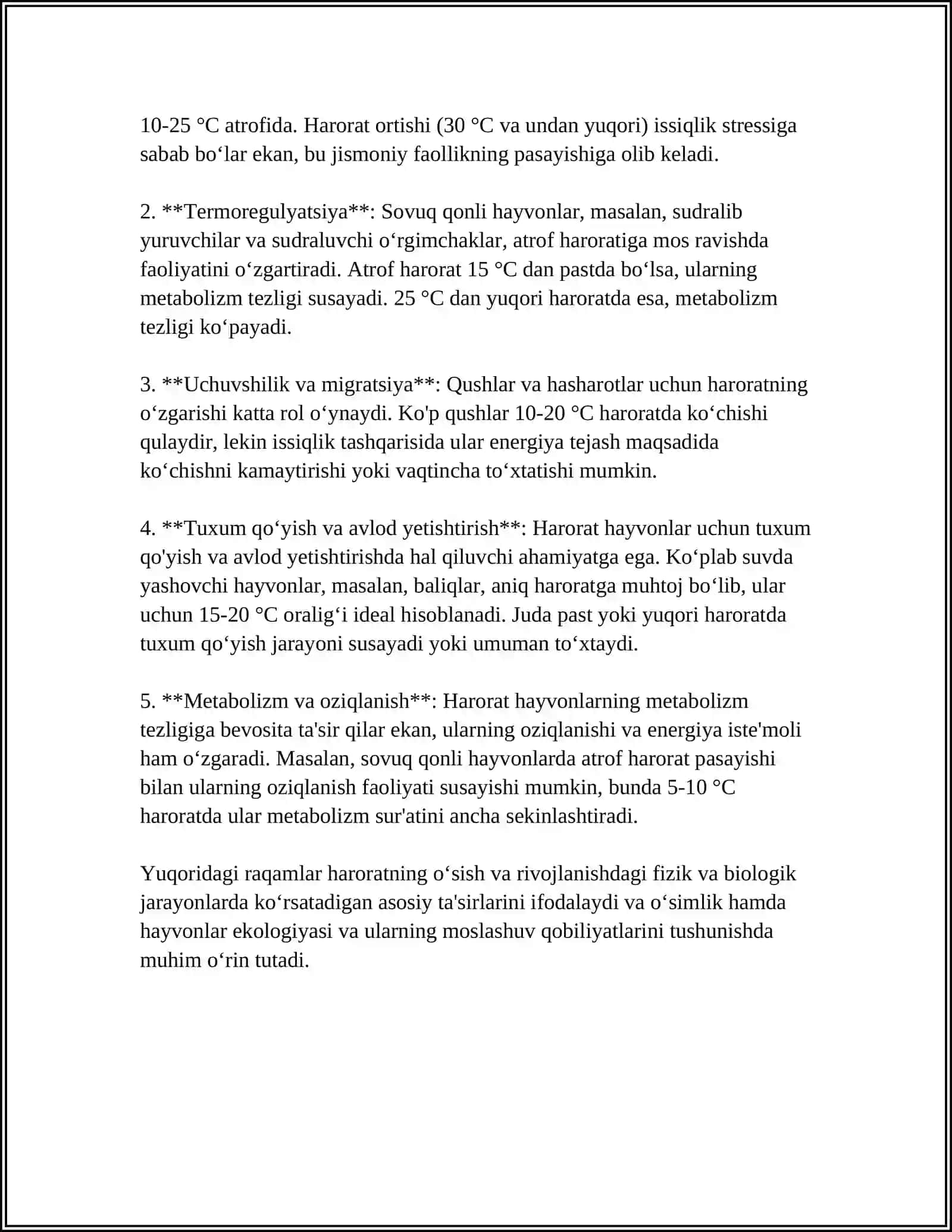 ABIOTIK OMILLARNING TIRIK ORGANIZMLARGA TA'SIRINI O'RGANISH 4