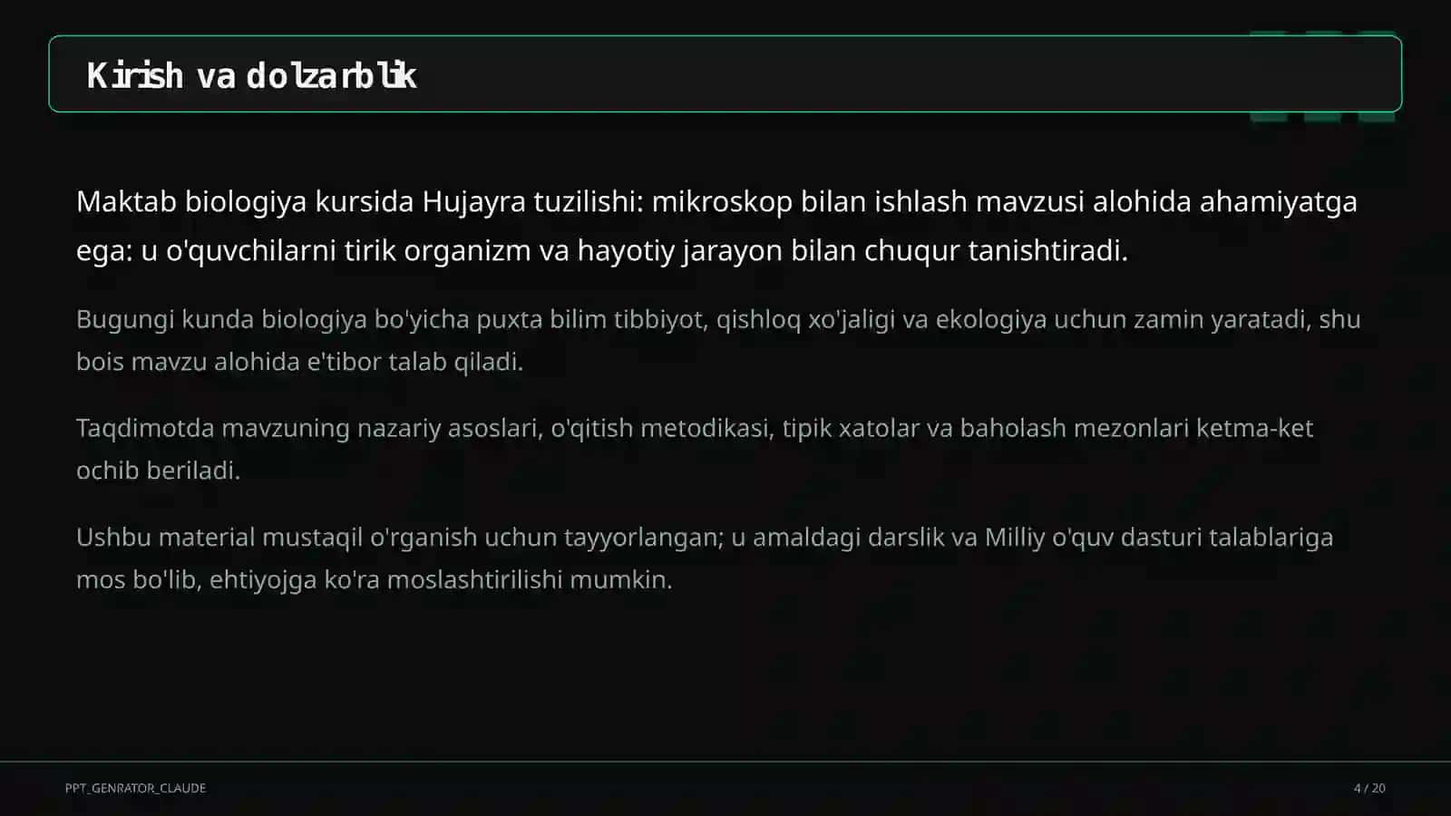 Hujayra tuzilishi: mikroskop bilan ishlash (5-sinf) 4