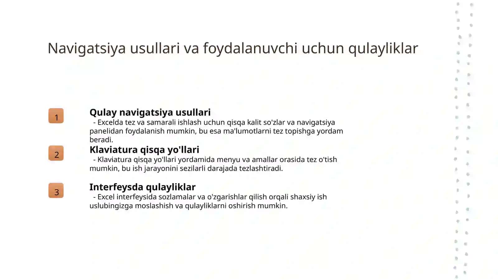 Excel interfeysiga kirish 4