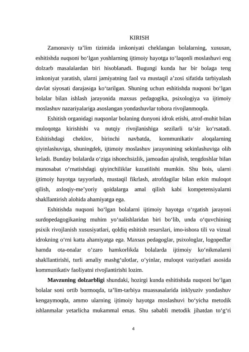 Eshitishda nuqsoni bo‘lgan bolalarni ijtimoiy hayotga o‘rgatish 4