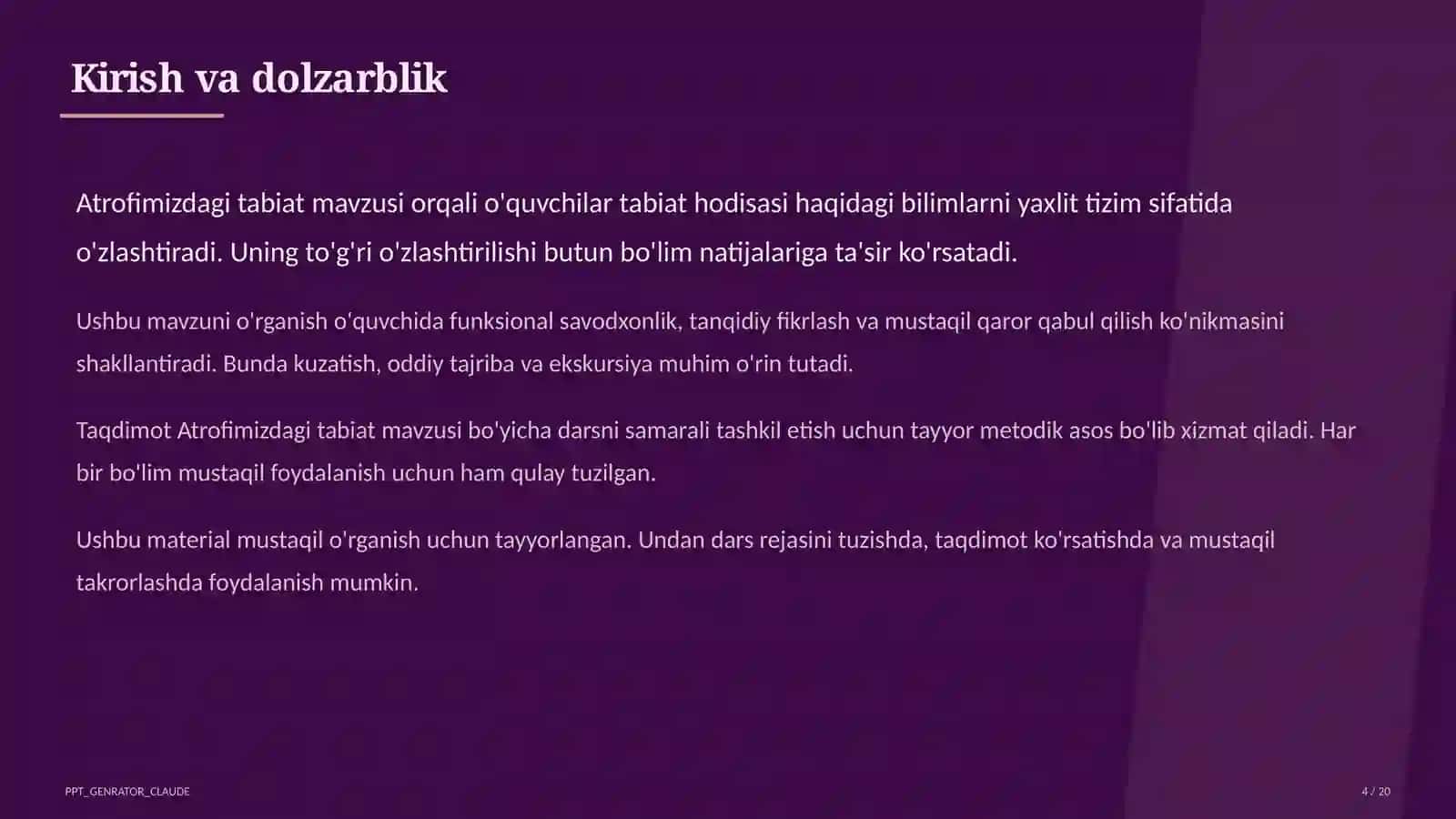 Atrofimizdagi tabiat (1-sinf) 4