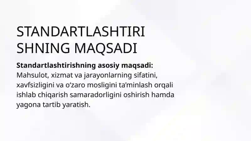 Tashkilot standartlarini ishlab chiqish bosqichlari 4