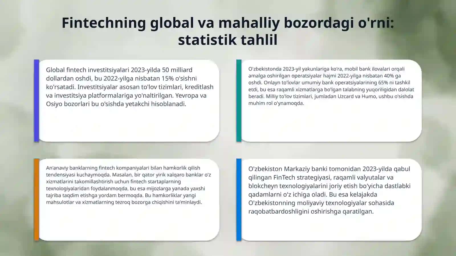 13. Bank tizimi va onlayn to‘lovlar rivoji (fintech tendensiyalari) 4