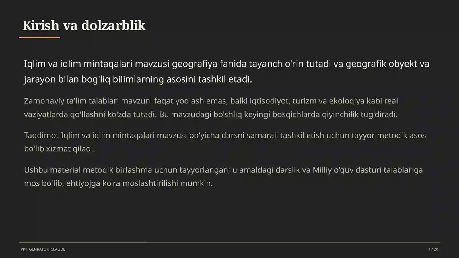 Iqlim va iqlim mintaqalari (6-sinf) 4