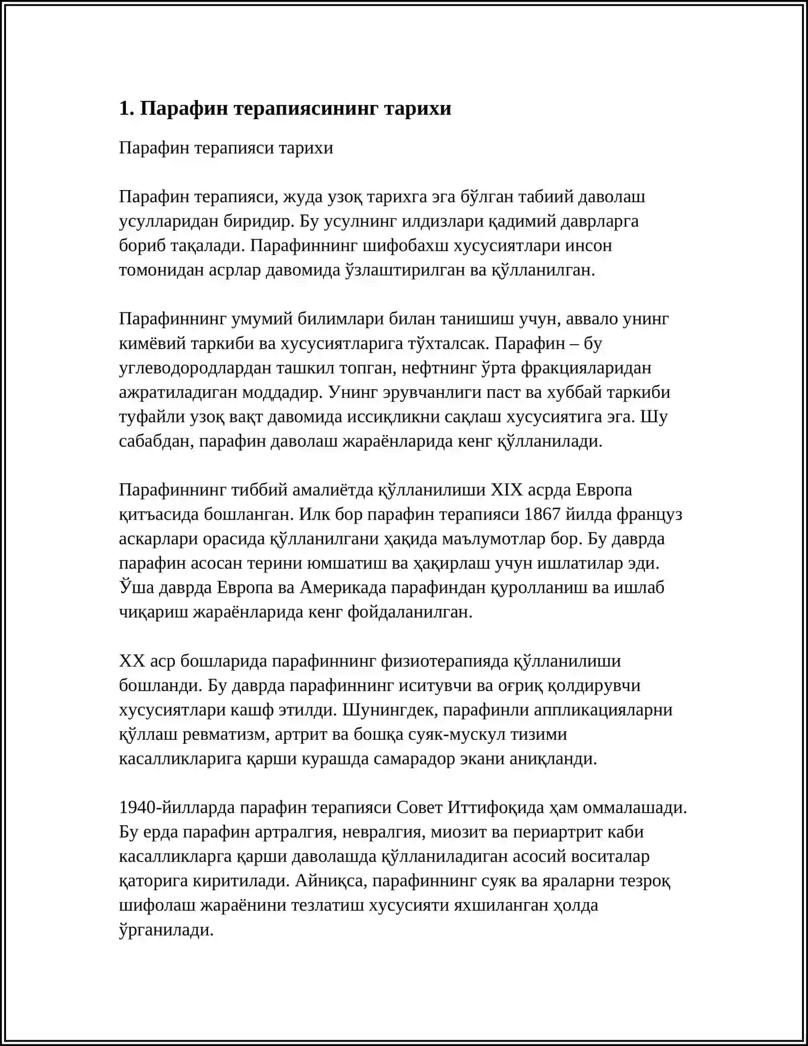 PARAFINA TERAPIYA VA BALCHIQ TERAPIYA,ISSIQLIK TERAPIYA 4