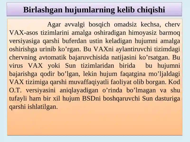 Mavzu: Birlashgan hujum va zaifliklarni aniqlashga qaratilgan hujumlar 4