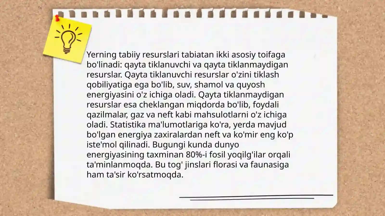 Tabiiy resurslar va ularning klassifikatsiyasi 4