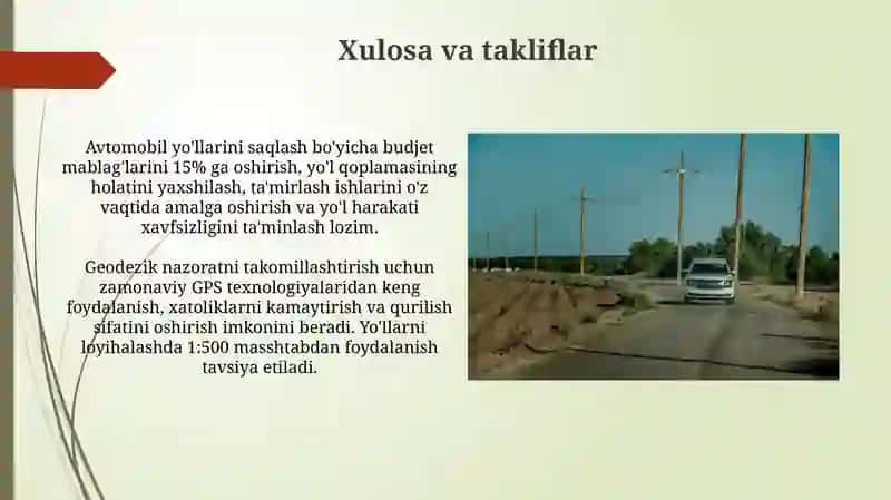 O'zbekistonda Avtomobil Yo'llarining Rivojlanishi 4