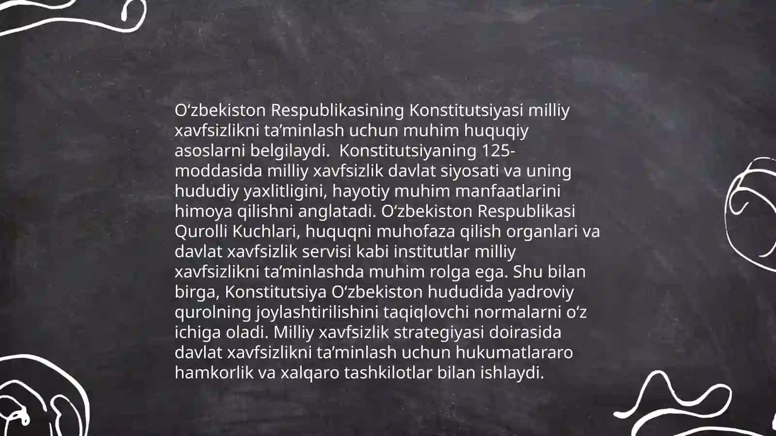 Oʻzbekiston Respublikasi Mudofaa va Xavfsizlikning taminlanishi 4