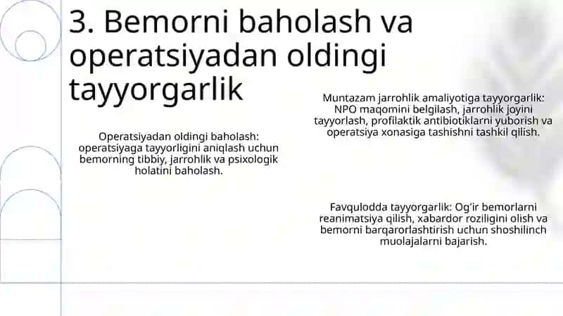 Bemorlarni Tezkor Va Rejali Aperatsiyaga Tayyorlash 4