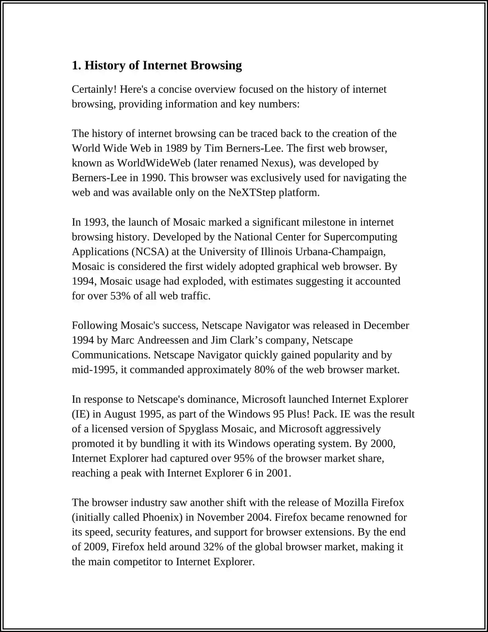 History of Internet Browsing 4