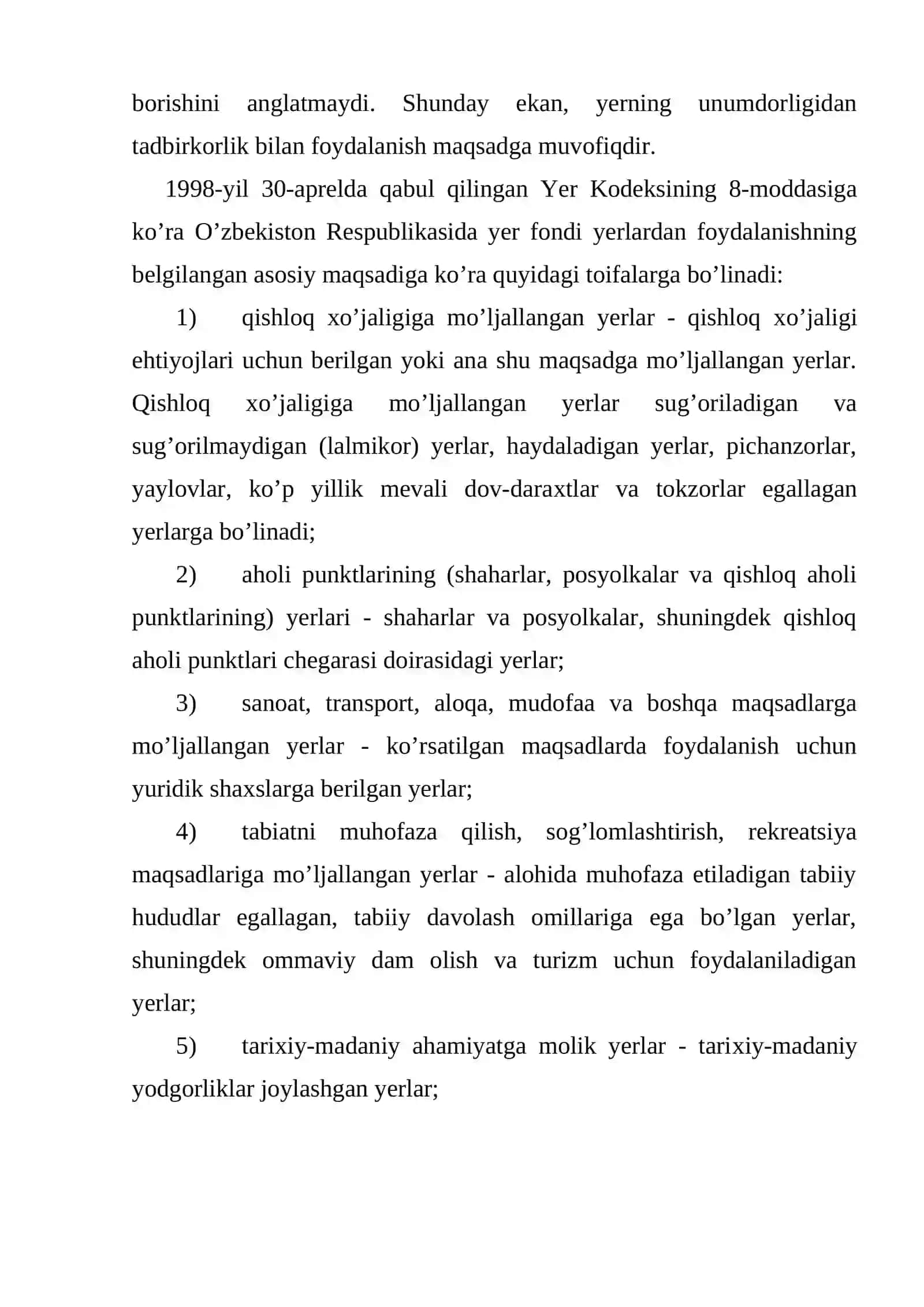 Yer resurslarining qishloq xo’jaligidagi ahamiyati va o’ziga xos xususiyatlari 4