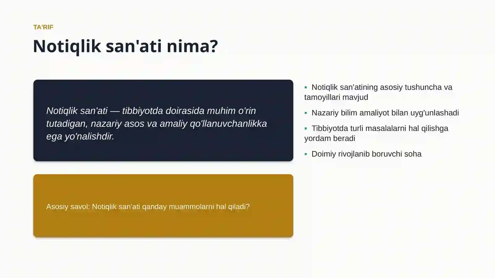 Tibbiyotda 4