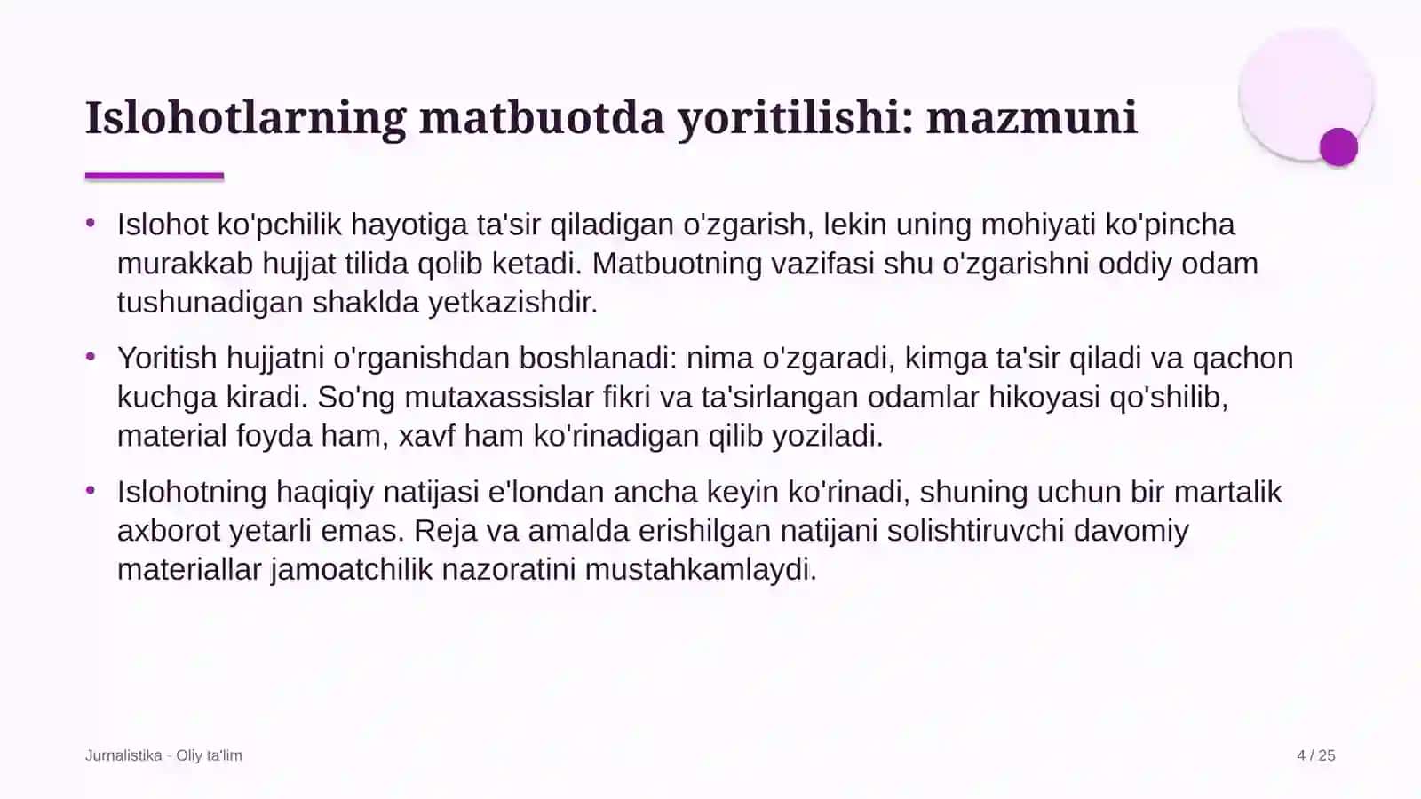 pedagogika oliy ta'lim muassasalarida islohotlarning matbuotda yoritilishi 8250 4