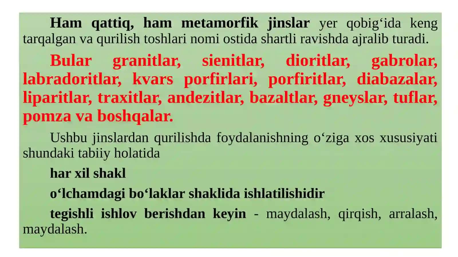 Noruda qurilish materiallari va ularni ishlatilishi 4