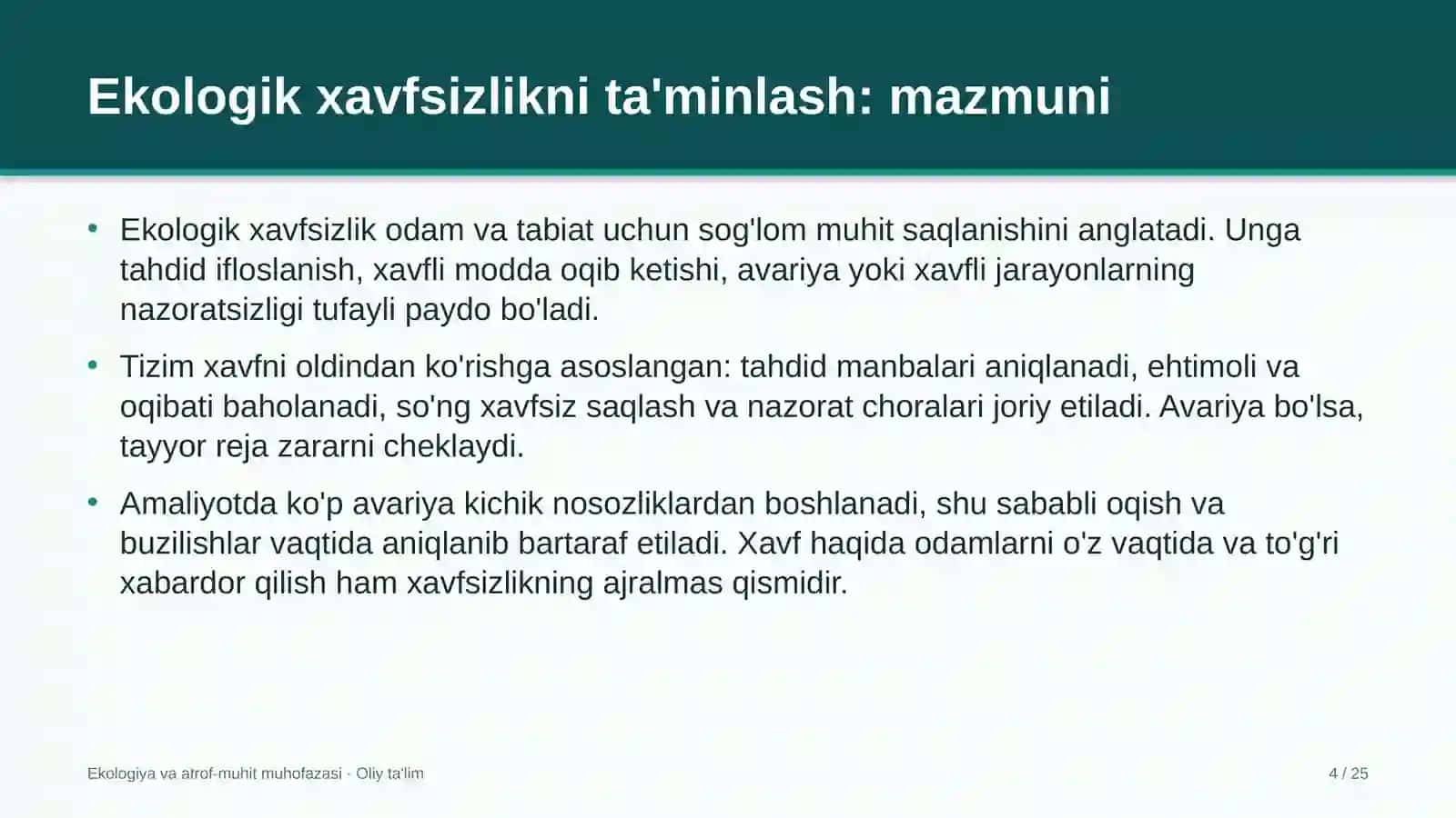 Endokrinologiya dispanserlarida ekologik xavfsizlikni ta'minlash 4