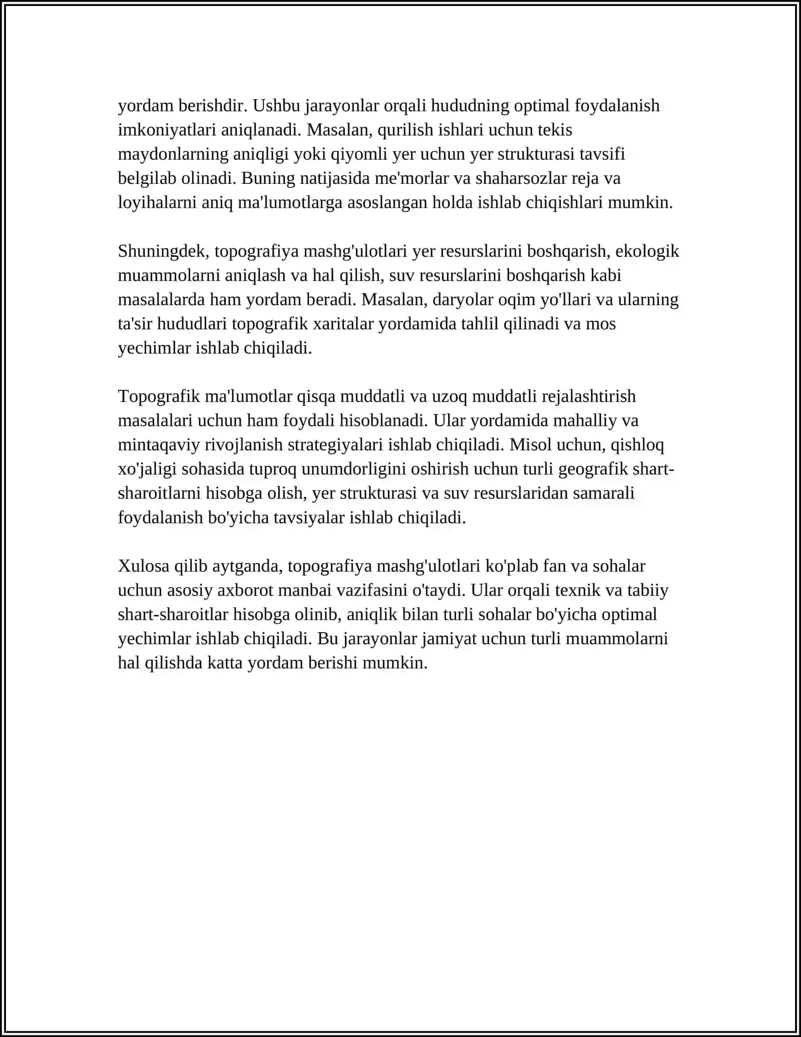 TOPOGRAFIYA MASHGʻULOTLARI 4