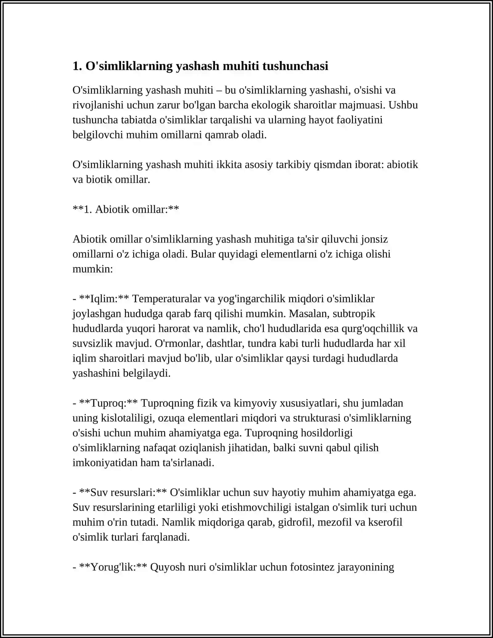 EFIMER O'SIMLIKLARNI YASHASH MUHITGA MOSLASHUVCHANLIGI 4