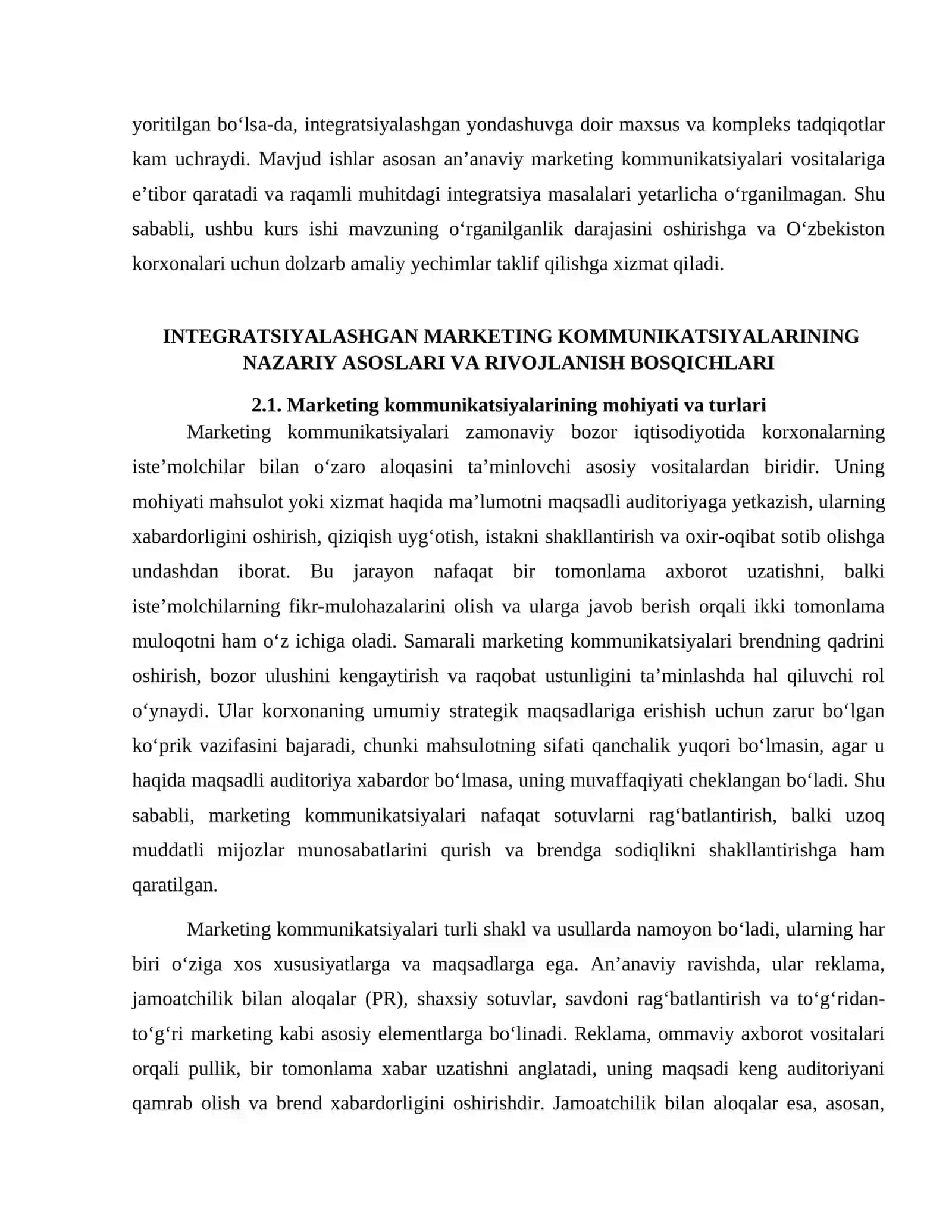 INTEGRATSIYALASHGAN MARKETING KOMMUNIKATSIYALARI ( IMC ) STRATEGIYASI 4