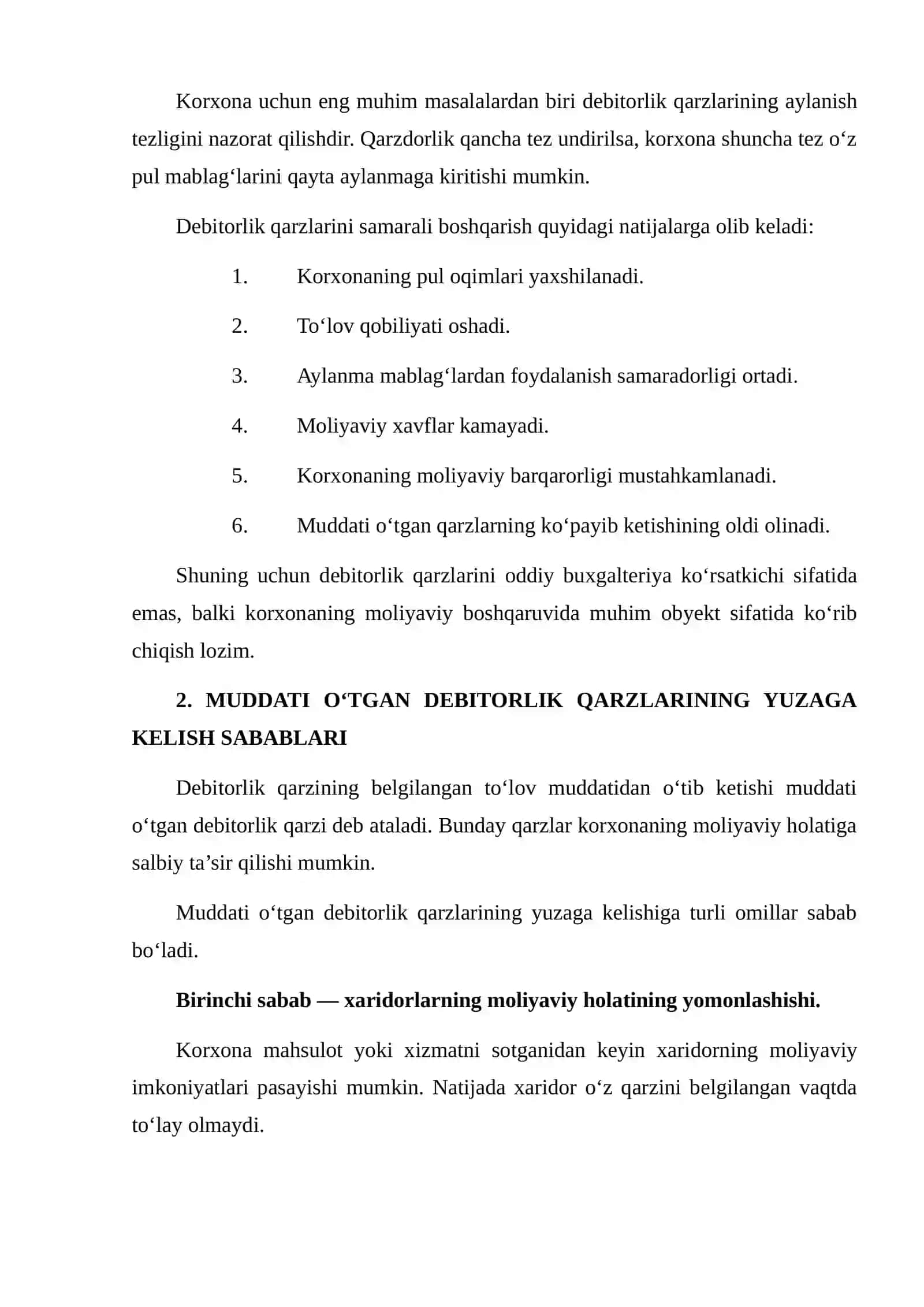 MUDDATI O‘TGAN DEBITORLIK QARZLARINI TAHLIL QILISH 4