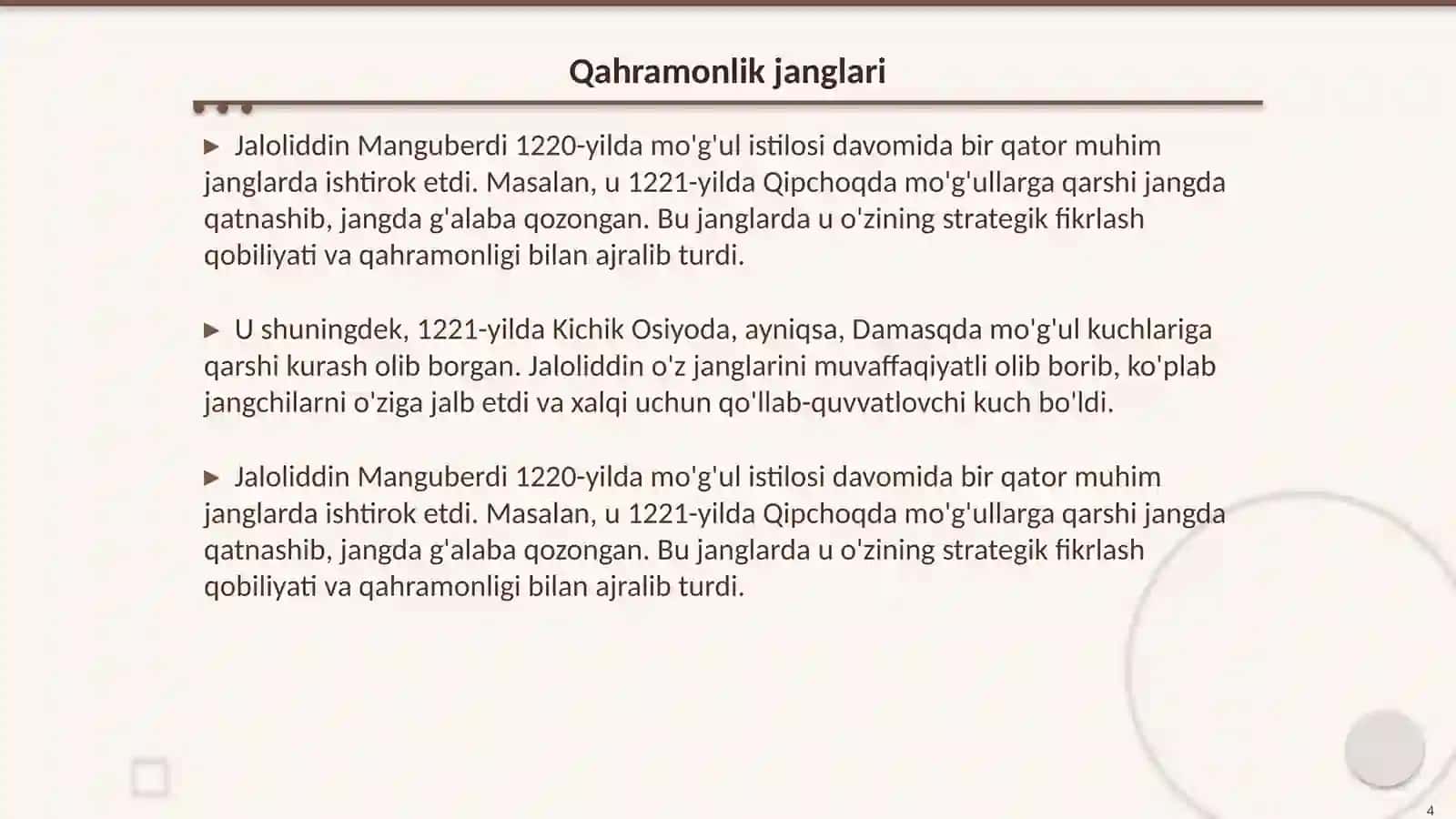 Jaloliddin Manguberdi tarixi 4