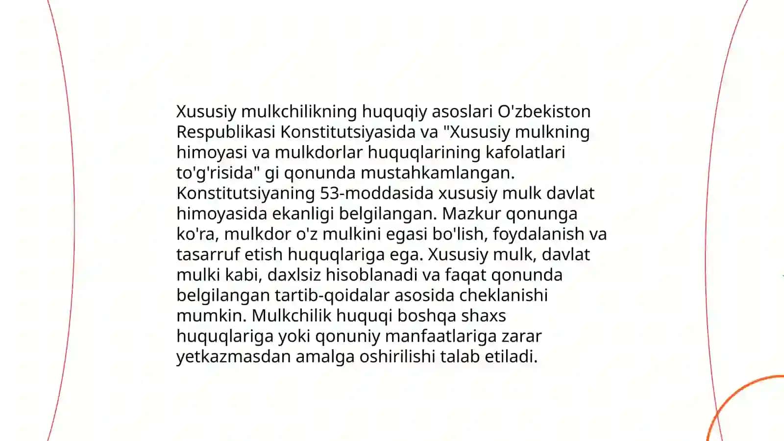 Iqtisodiy islohotlar, xususiy mulkchilikning shakllanishi 4