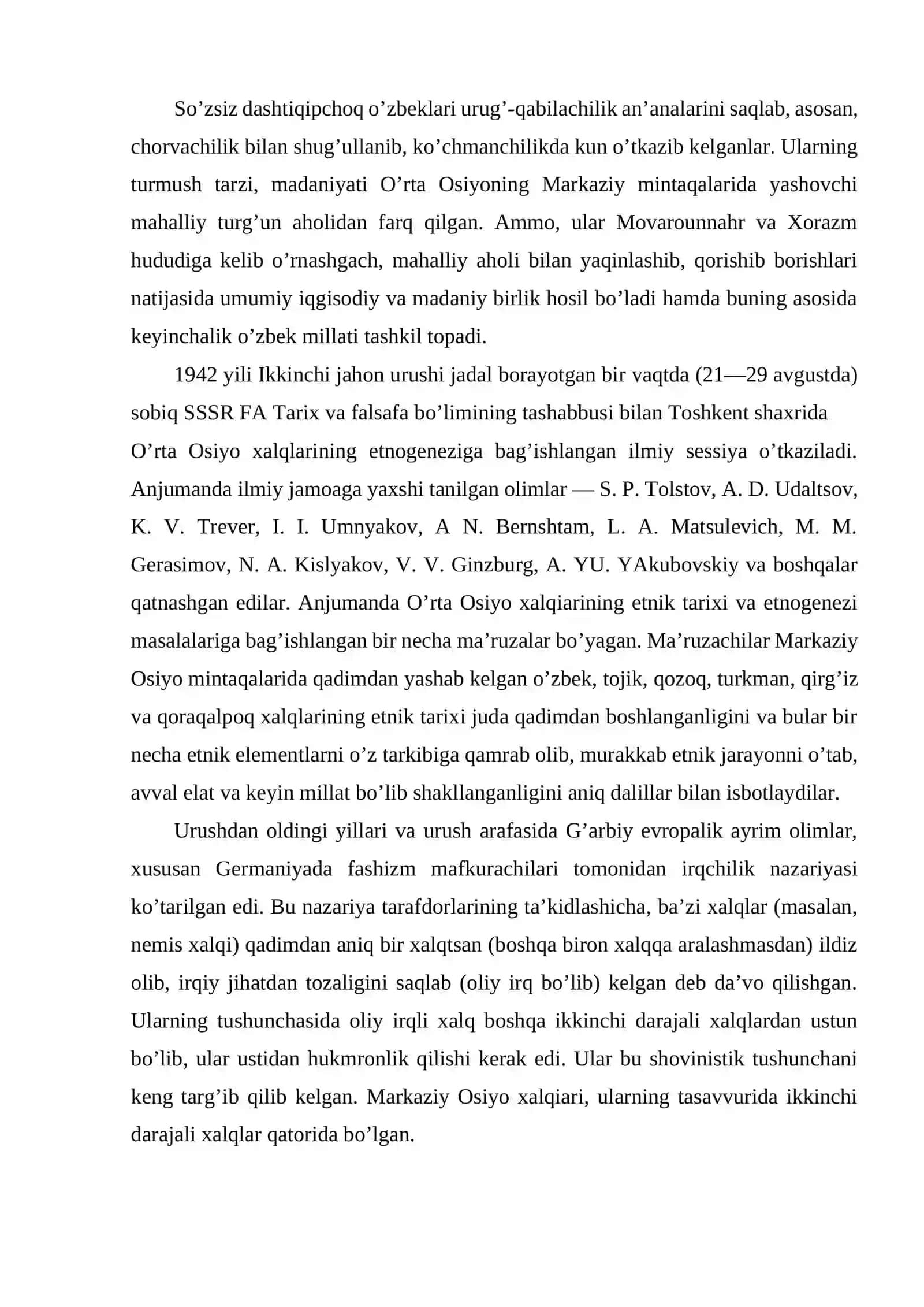 Oʻzbek xalqining kelib chiqishi qarashlar ilmiy qarashlar konsepsiyasi 4