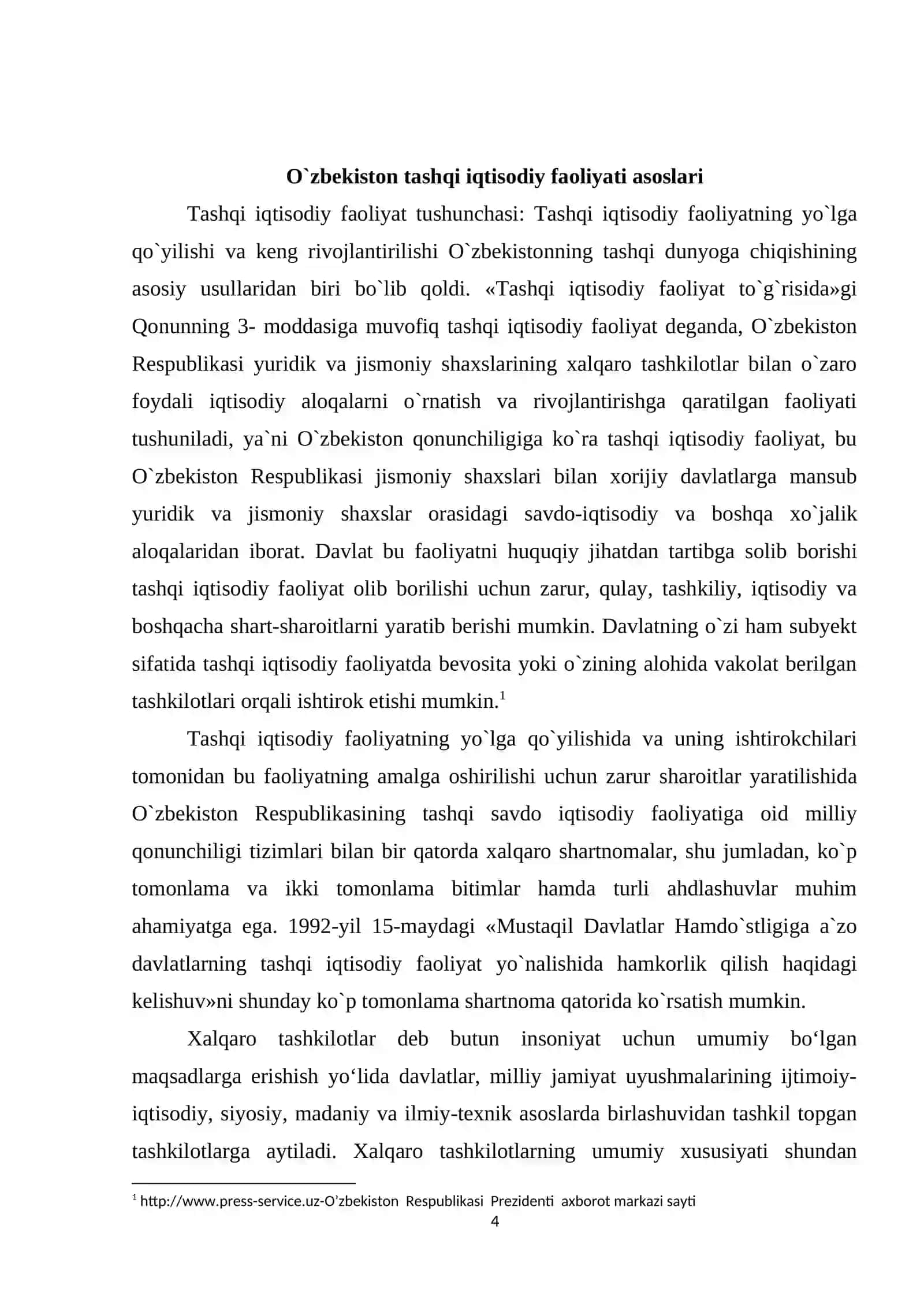 O`zbekiston tashqi iqtisodiy faoliyati asoslari 4