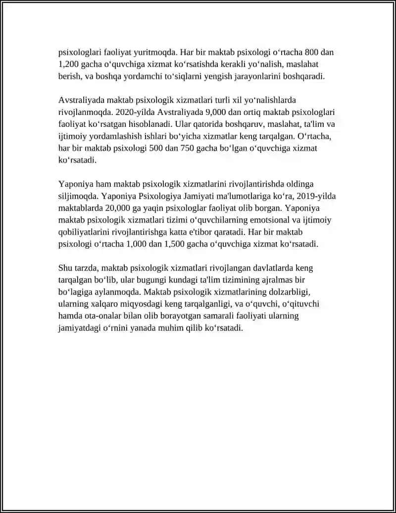 ILG'OR HORIJ DAVLATLARDAGI PSIXOLOGIK XIZMAT TAJRIBALARI 4