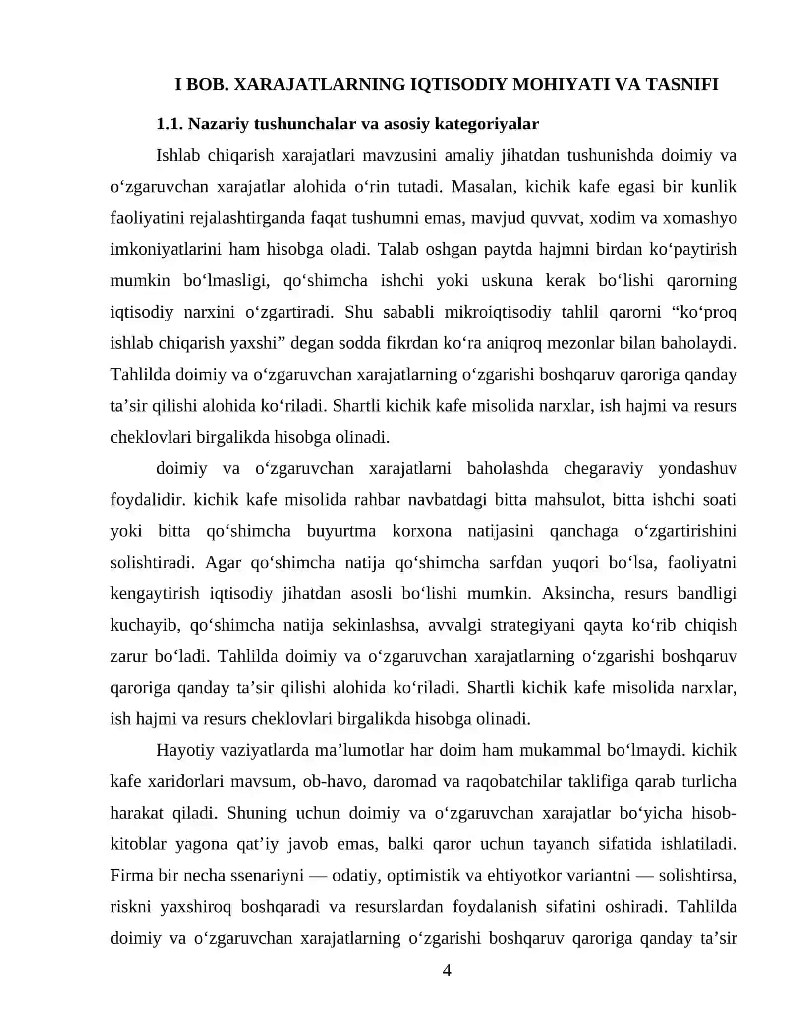 ISHLAB CHIQARISH XARAJATLARI 4