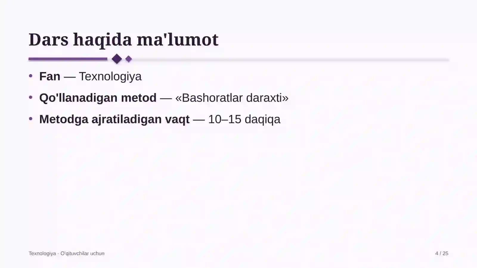 texnologiya darslarida bashoratlar daraxti metodidan foydalanish 9585 4
