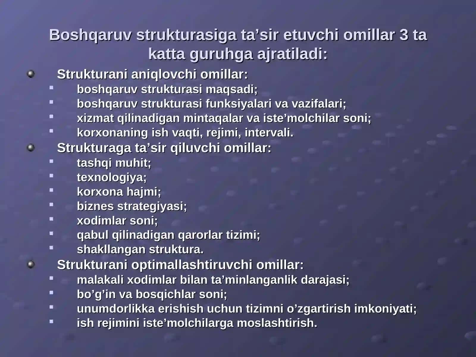 Boshqaruvning tashkiliy strukturasi va boshqaruv usullari 4