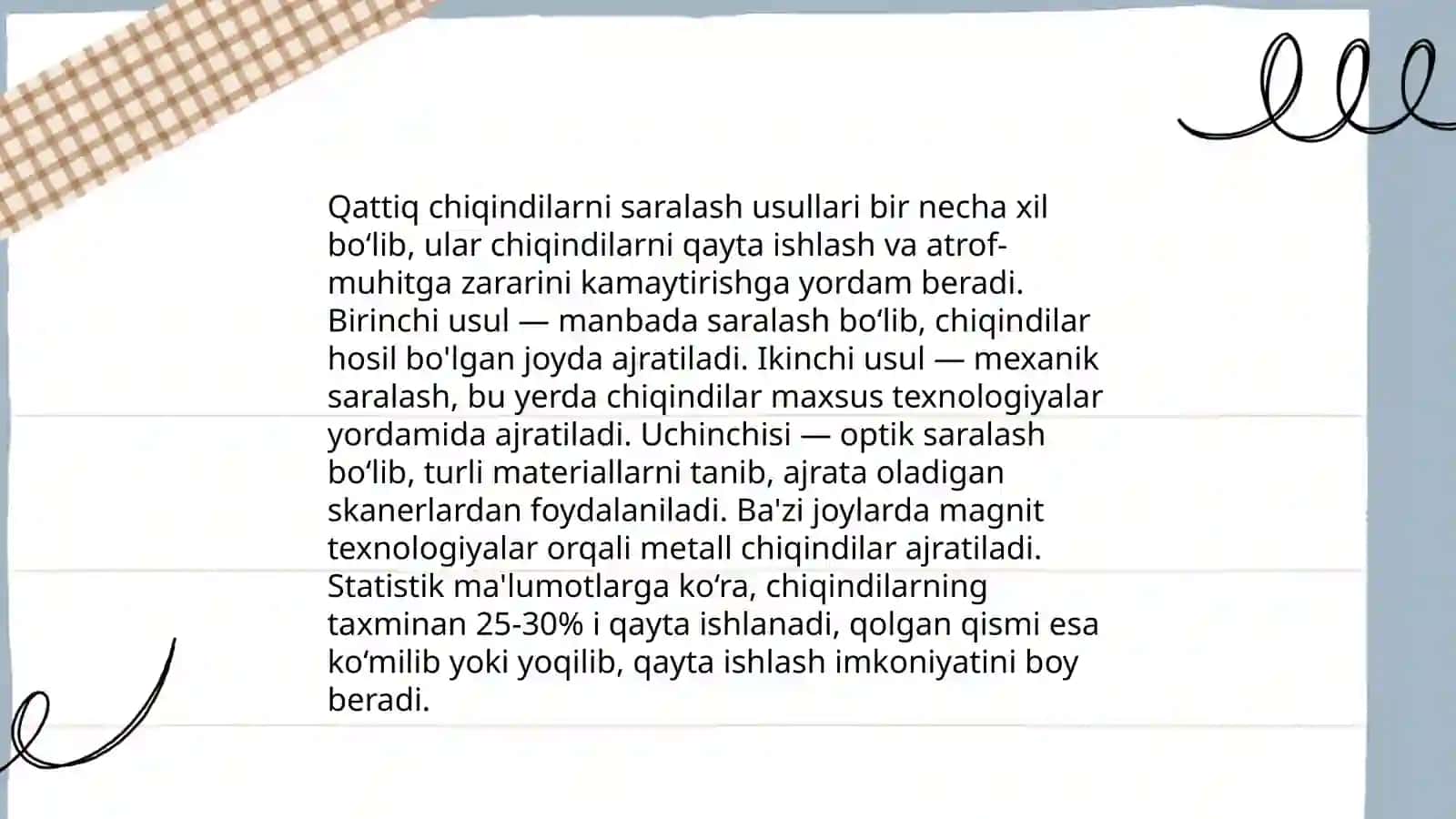 Qattiq chiqindilarni qayta ishlash texnologiyasi 4