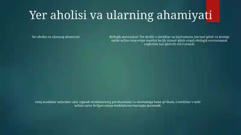 Suvda Hamda Quruqlikda Yashovchilarni Tabiatda Ahamiyat 4